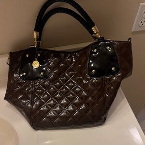 Big Buddha Elegant Brown Quilted Bag - Brand New
